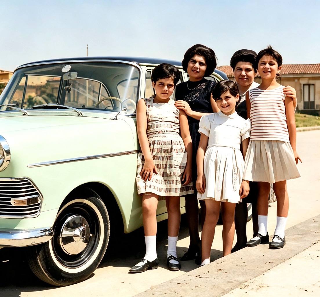 1962 - Randazzo (CT):  Romano Nina, Romano Maria, Vincenzino Palmina, Romano Carmelina e Orlandini Pina. 