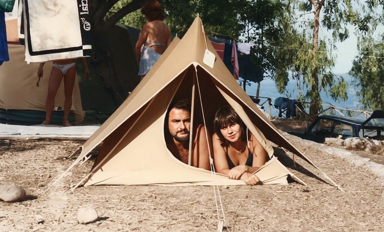  1979 - Milazzo (ME) - Camping Riva Smeralda: Roggio Paride e Orlandini Pina. 