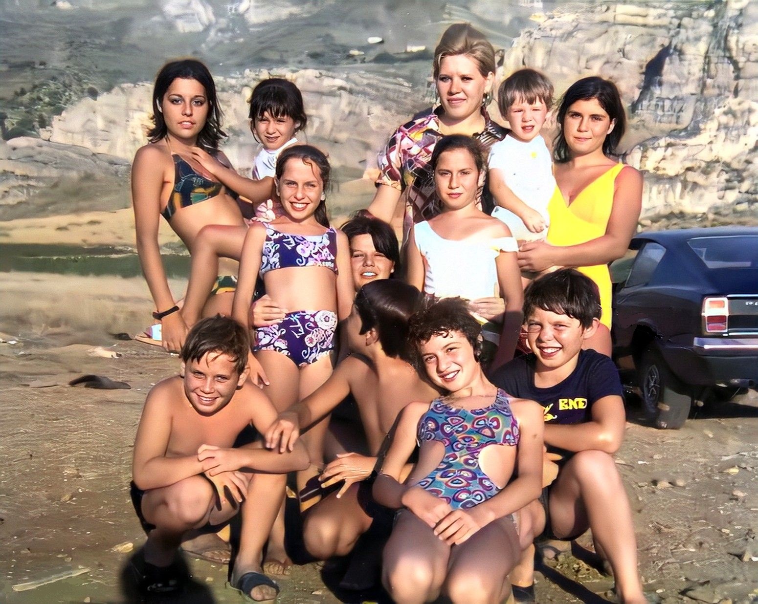 Estate 1972 - Trapani: Vincenzino Tina, Onofri Morena, Catalano Rosaria, Onofri Luciano, Orlandini Pina,