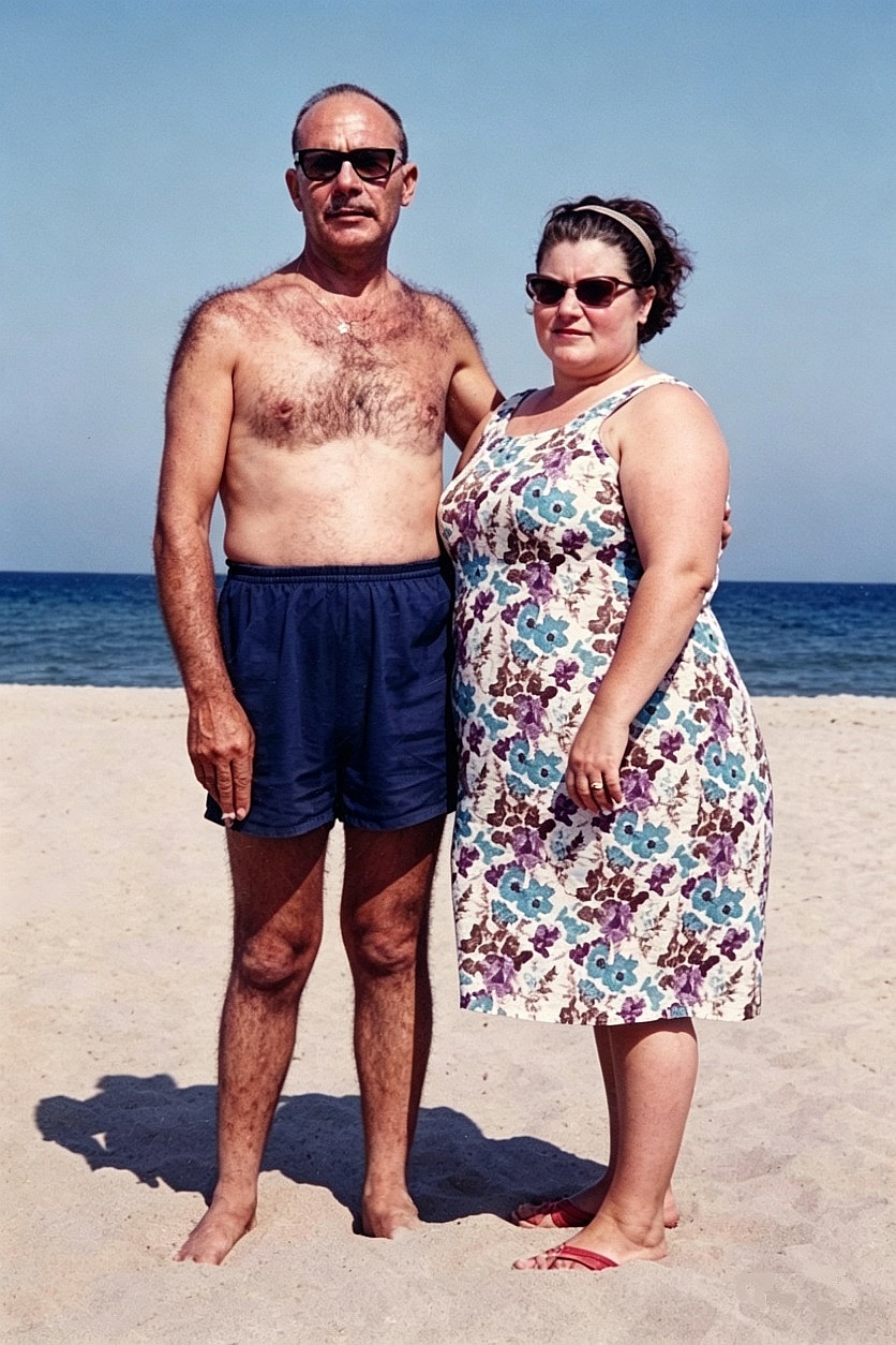 Agosto 1965 - Catania - Playa - lido AM: Roggio Giuseppe e Schiavone Elena. 