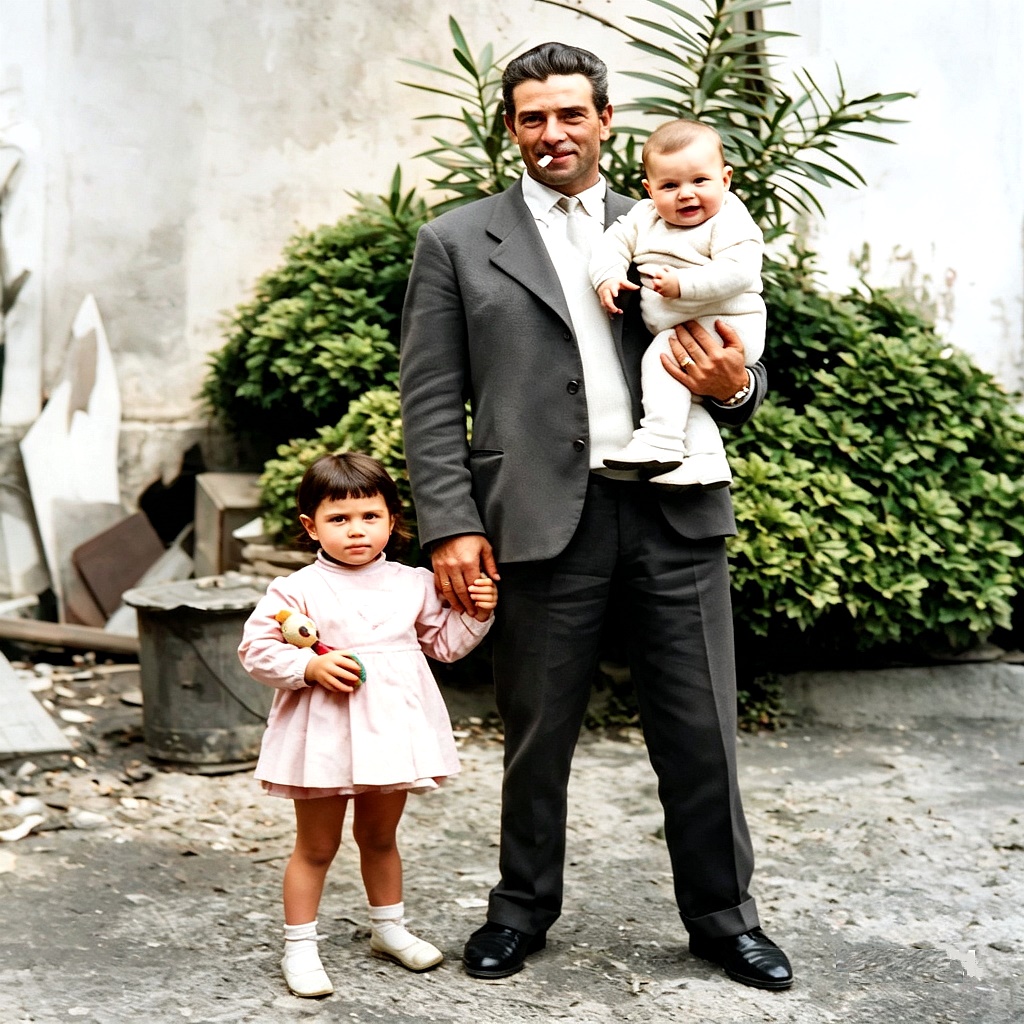 1960 - Catania: Orlandini Pina, Orlandini Salvatore e Orlandini Giuseppe 