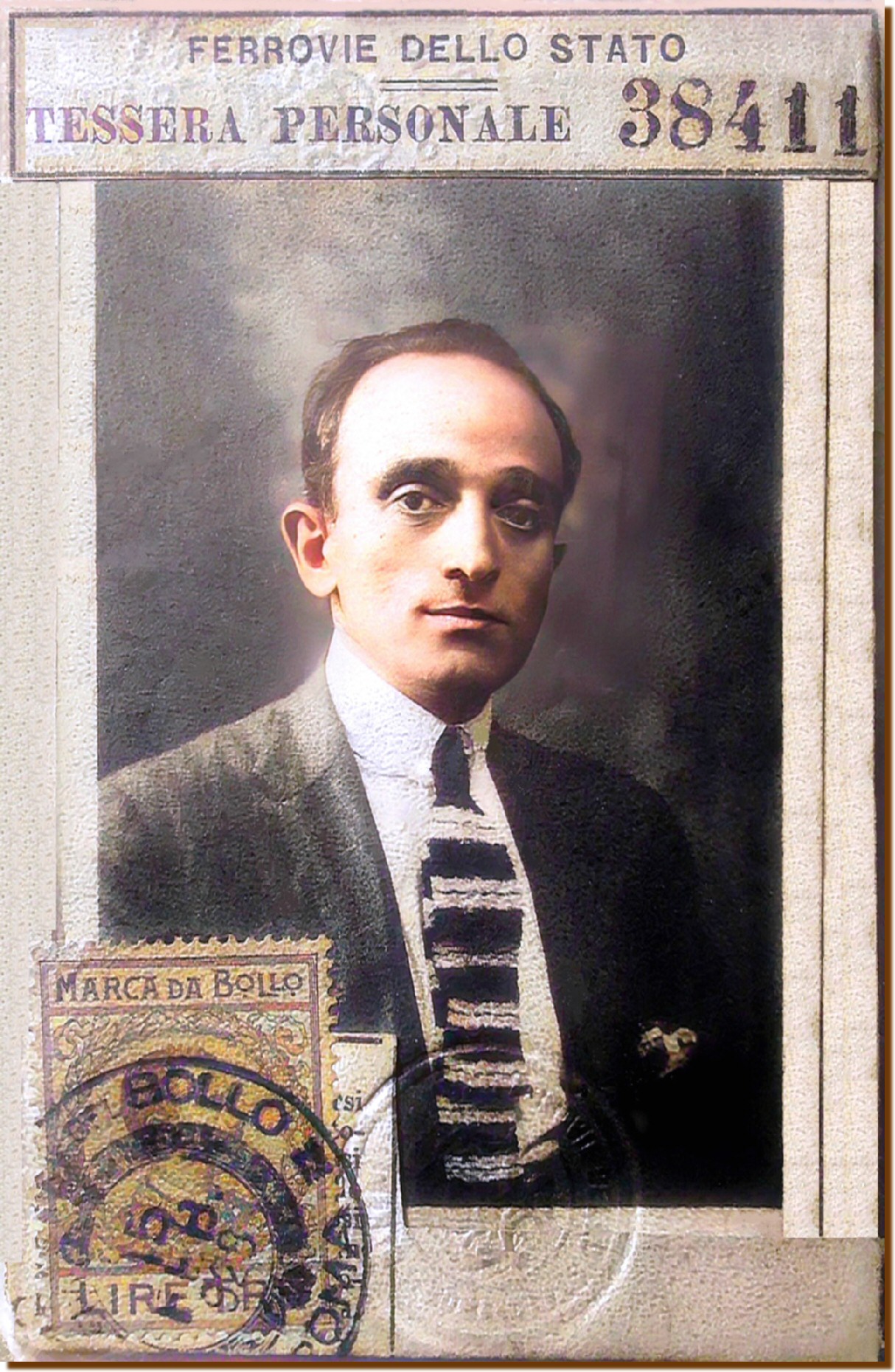 ROGGIO Umberto - FERROVIE DELLO STATO - TESSERA PERSONALE N. 38411 