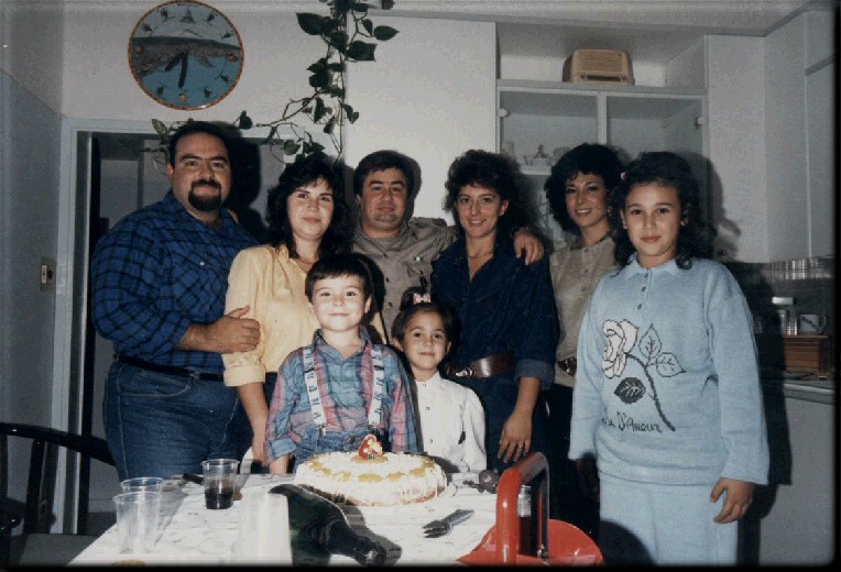 SABAUDIA 1988 - 6° compleanno di Fausto con Paride, Pina, Gino, Pina, Nina, Antonietta, Fausto e Valeria