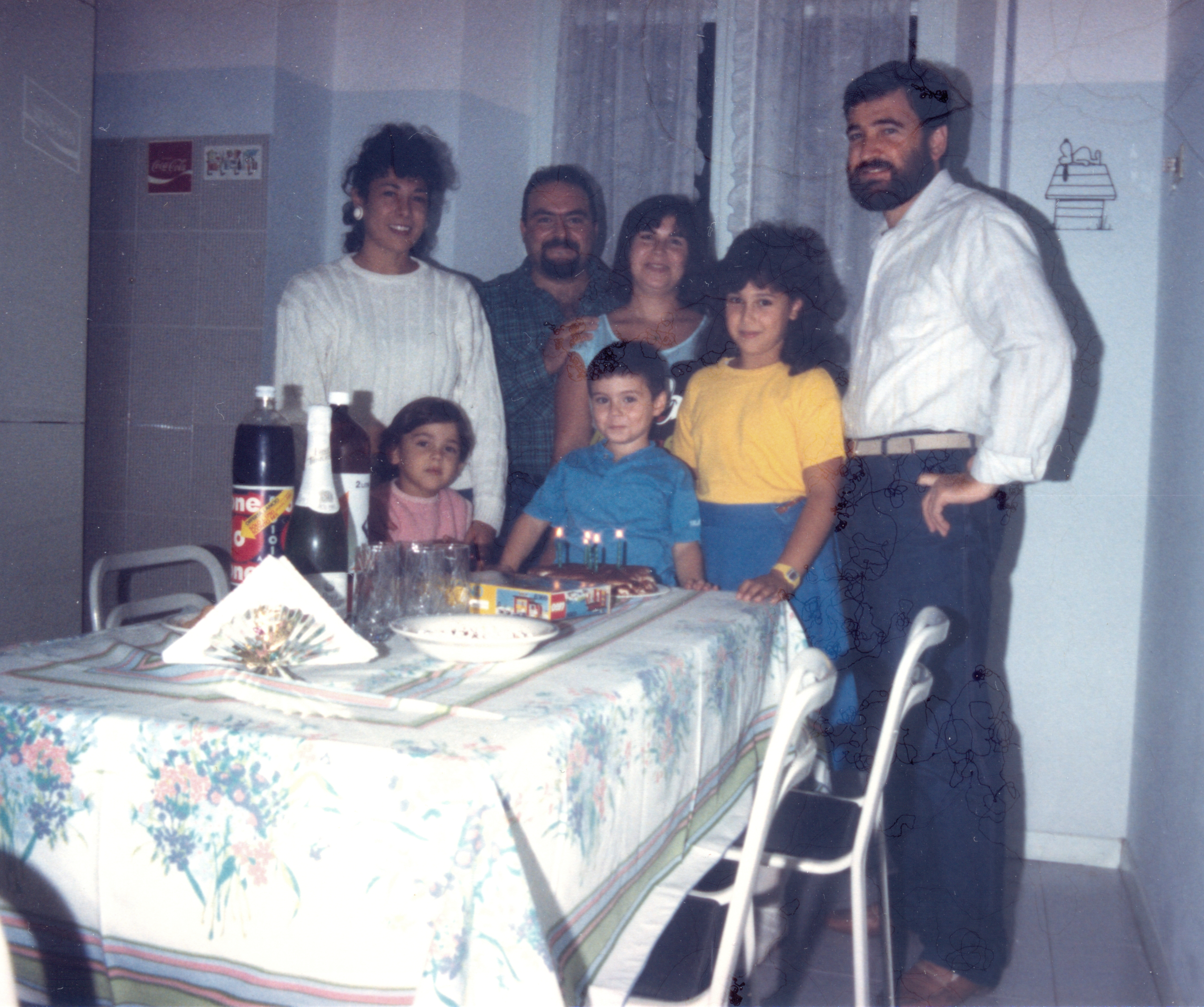 SABAUDIA 1987 - 5° compleanno di Fausto con Nina, Valeria, Paride, Pina, Antonietta e Pasquale